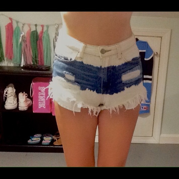 Forever21 high wasted multi color booty shorts