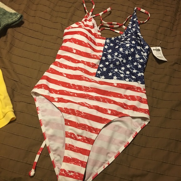 Charlotte Russe Other - One Piece Swim Suit - Rustic American Flag