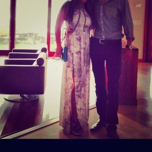 Lush snake print maxi dress