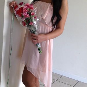Forever 21 pink blush high low dress