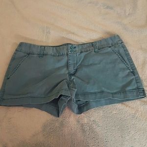 Blue two button jean short