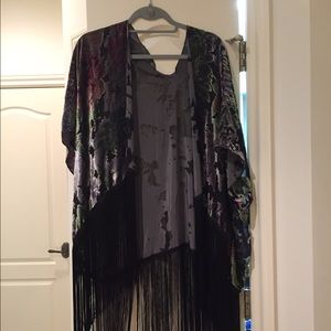 Velvet burnout kimono - worn a few times