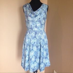Catherine Malandrino Blue and White Dress