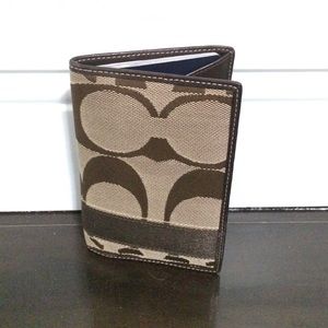 Coach Signature Stripe Passport Case