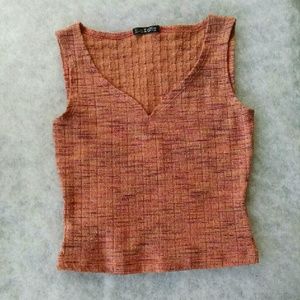 D. EIGHT Knit Peach Crop Top