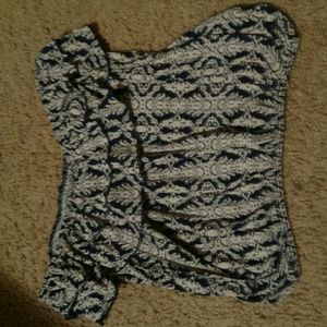 Strapless ruffle printed top