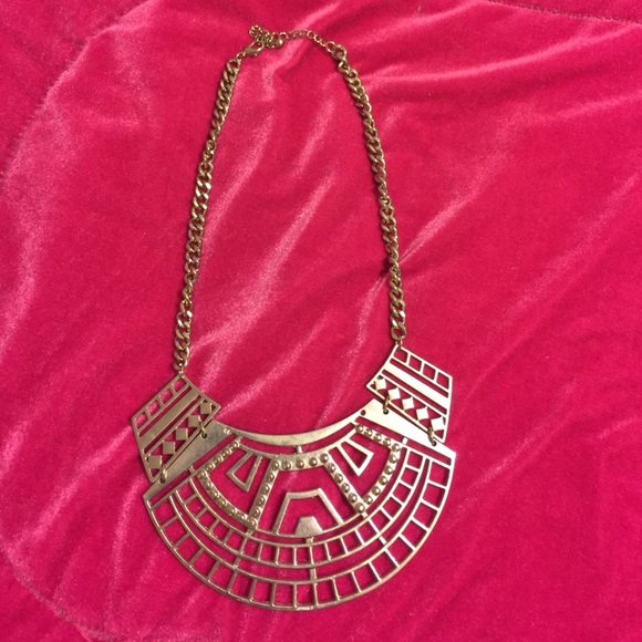 H&M silver necklace with rhinestones