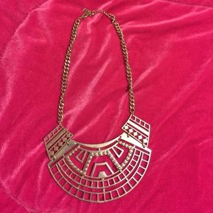 H&M silver necklace with rhinestones