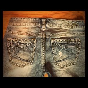 Silver Jean Capri pants Size 26.