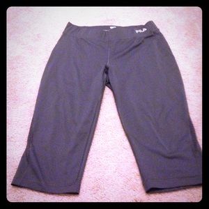 Gray Like-New Fila Workout Capris