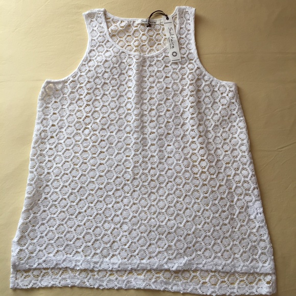 SOLITAIRE by ravi khosla Swim Crochet Cover Up NWT - Picture 2 of 6