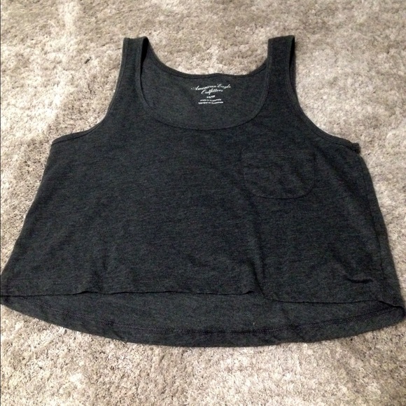 Grey American Eagle loose fitting crop top