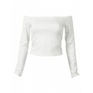 Cropped off the shoulder long sleeve