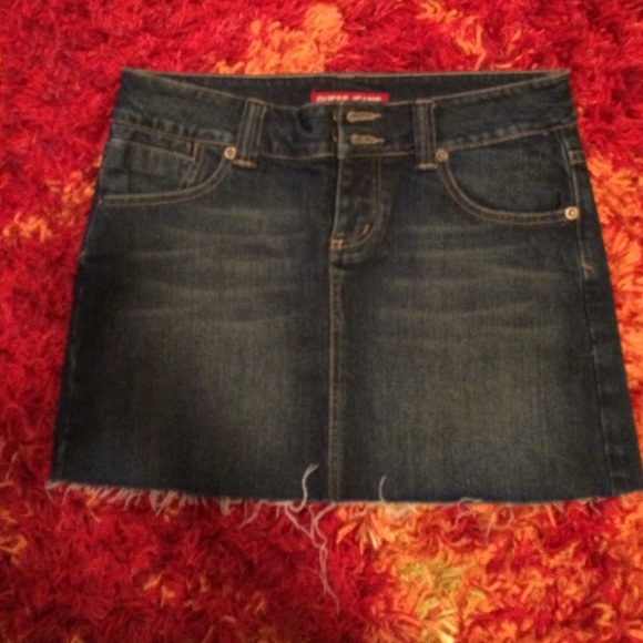 Vintage Guess Jean Mini skirt / Dark Blue