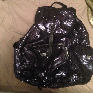Black sparkle backpack