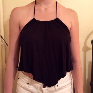 LA Hearts Black Crop Top