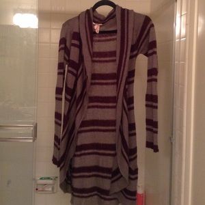 Long Striped Cardigan