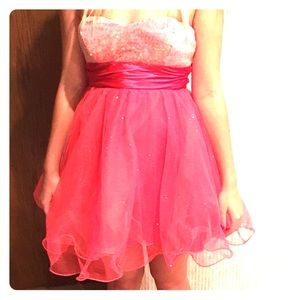 Pink Tulle and Sequined Party Dress