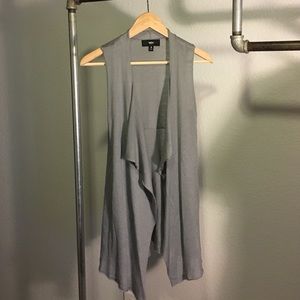 Drape front long  Vest