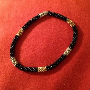 Striped beaded bracelet