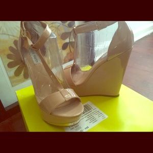 Nude Steve Madden Wedge Sandals