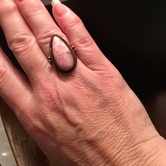 Free People Jewelry - Genuine stone ring set in copper