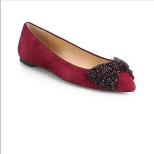 Tory Burch Vanessa Flats in Cabernet Suede 5.5