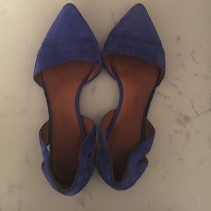 Blue Suede D'orsay Flats!