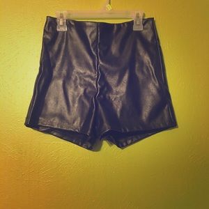 Leather shorts