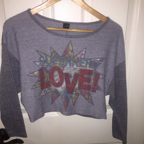 Grey crop top