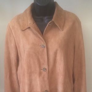 Camel suede coat
