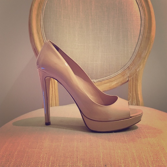 Miu Miu Patent Leather Peep Toe Heel - Picture 1 of 4