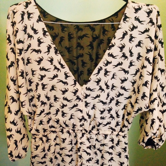 Dress with horse print