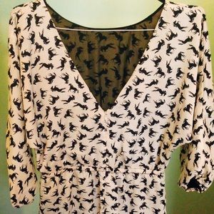 Dress with horse print