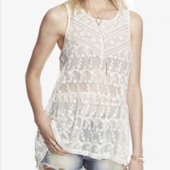 ❗️Sold! Lace high-low tank