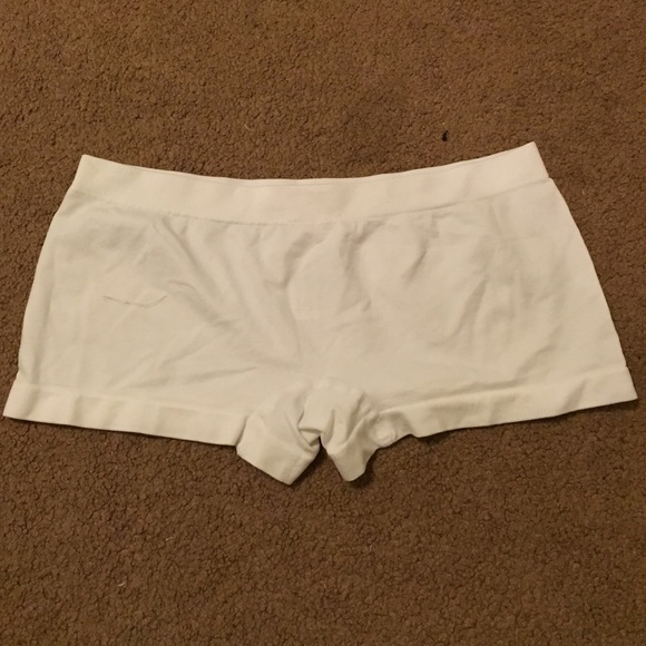 White elastic shorts