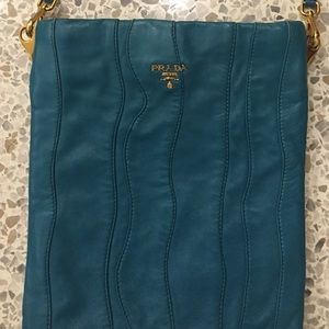 Vintage prada turquoise shoulder bag