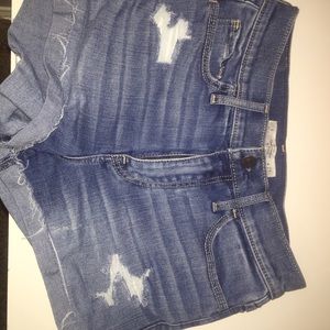 High wasted jean shorts