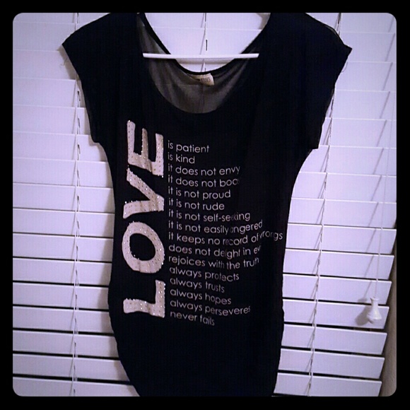 Love Tee with sheer back!