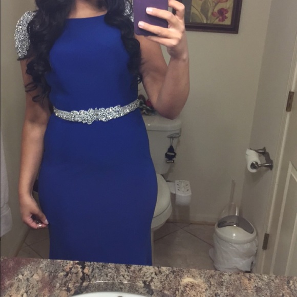 Royal blue long dress