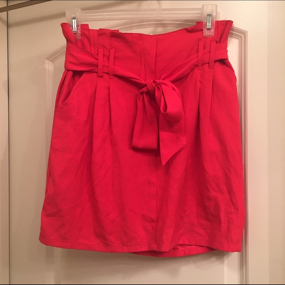 Red Kimchi Blue paper bag skirt