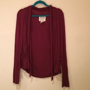 Maroon cardigan