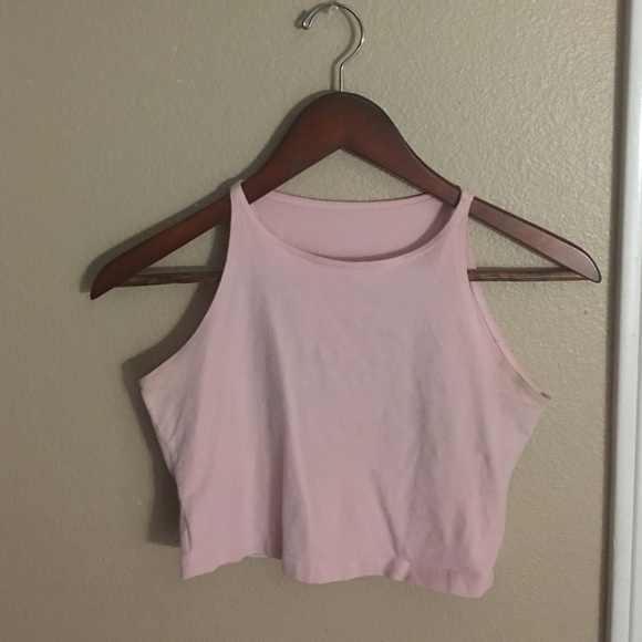 Baby pink American apparel crop top