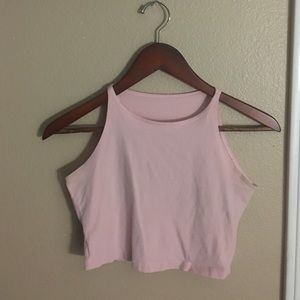 Baby pink American apparel crop top