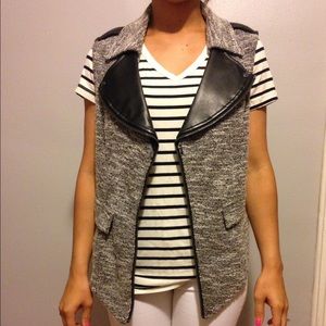 Knit & Leather Vest