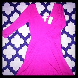 Hot pink skater dress