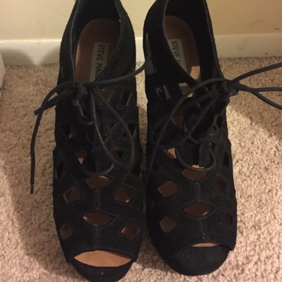Black Steve Madden wedges
