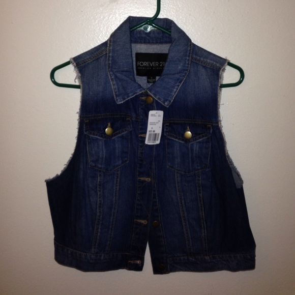 Vest Jean Jacket-Plus Size