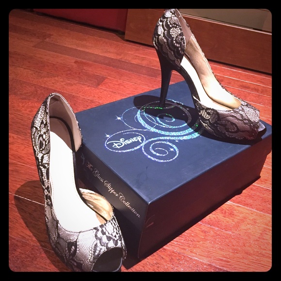 Disney glass slipper collection open toe pumps
