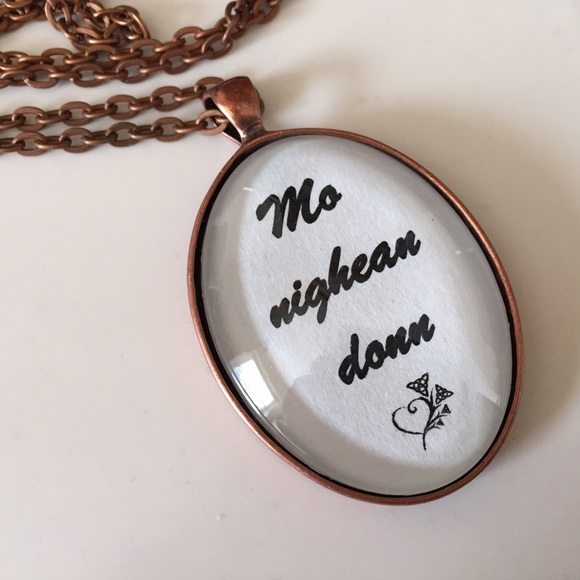 Outlander Bronze Quote Necklace